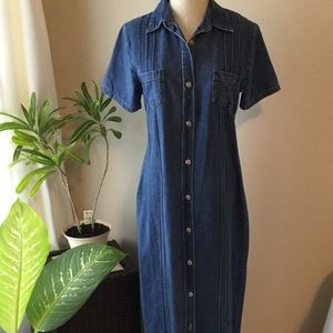 ‘Expressions’ Short-Sleeved Denim Dress